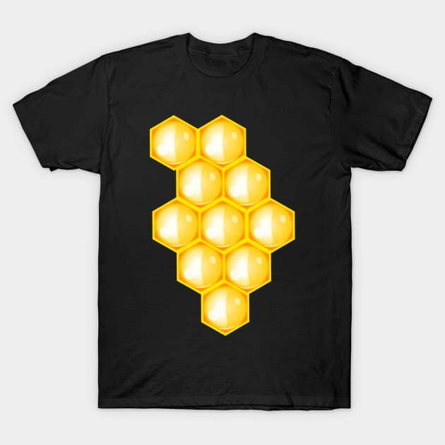 honeycomb, honeycomb shirt, honeycomb gift, honey, bee, bee shirt, bees, bees shirt T-Shirt by Shadowbyte91